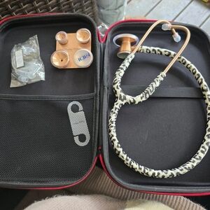 Leopard Print Stethoscope with Rose Gold Accents